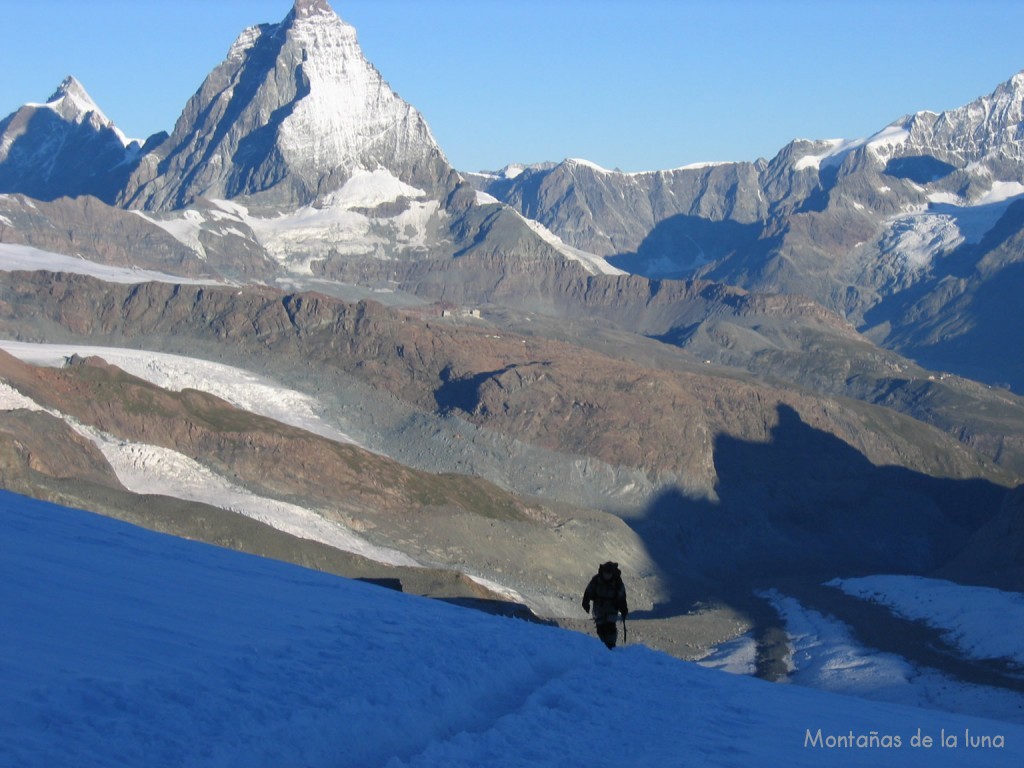 Joaquín subiendo al Monte Rosa