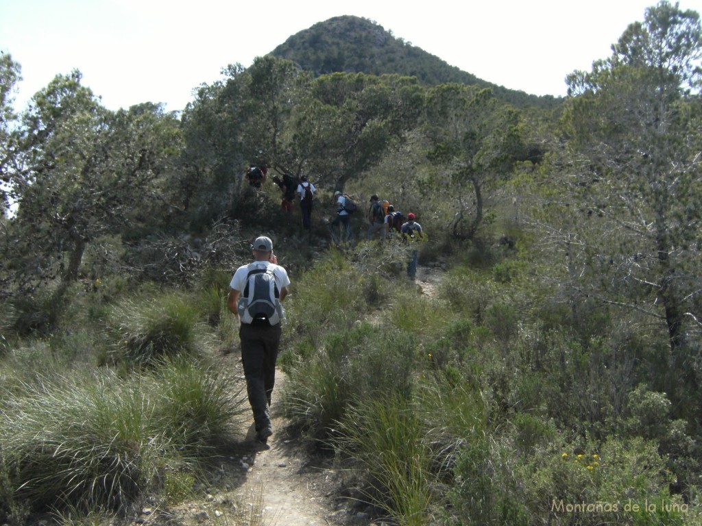 Subiendo al Agudo por la senda