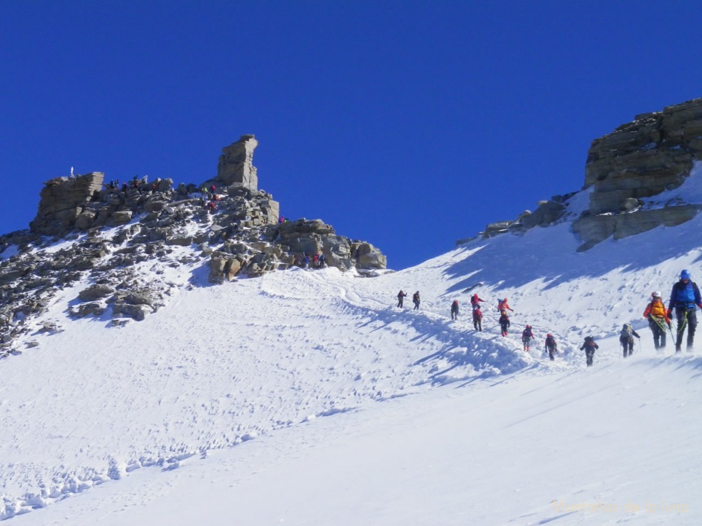 Llegando a la cima del Gran Paradiso