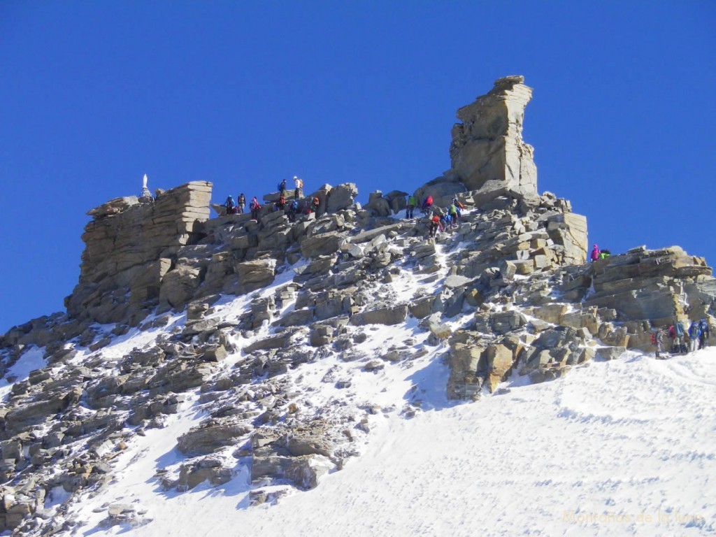 Llegando a la cima del Gran Paradiso