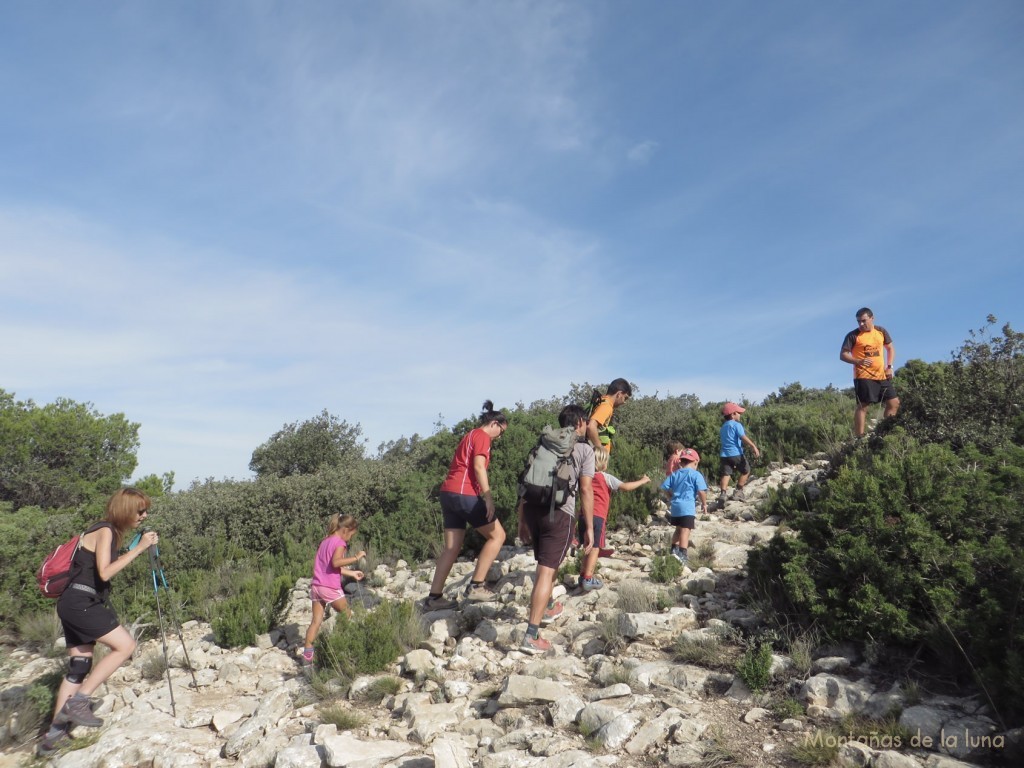 Llegando a la cima del Despeñador