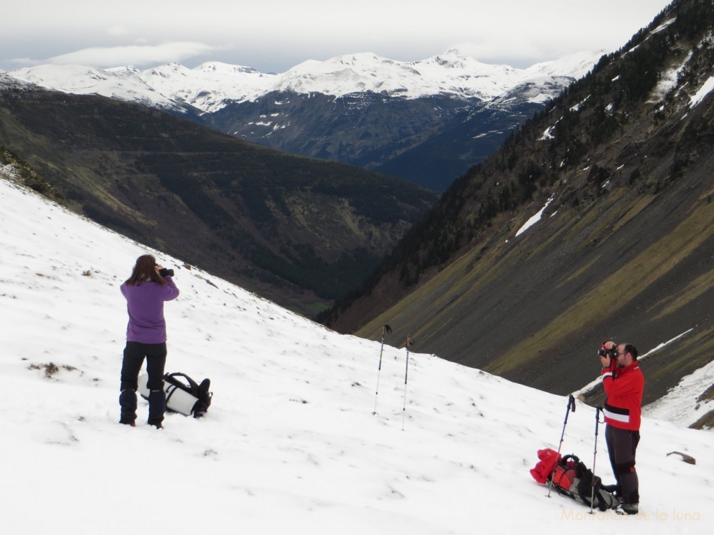 Fotografíando las vistas hacía el Valle de Arán