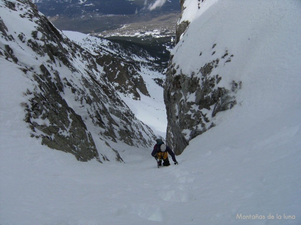 Toni subiendo por el Corredor Vermicelle