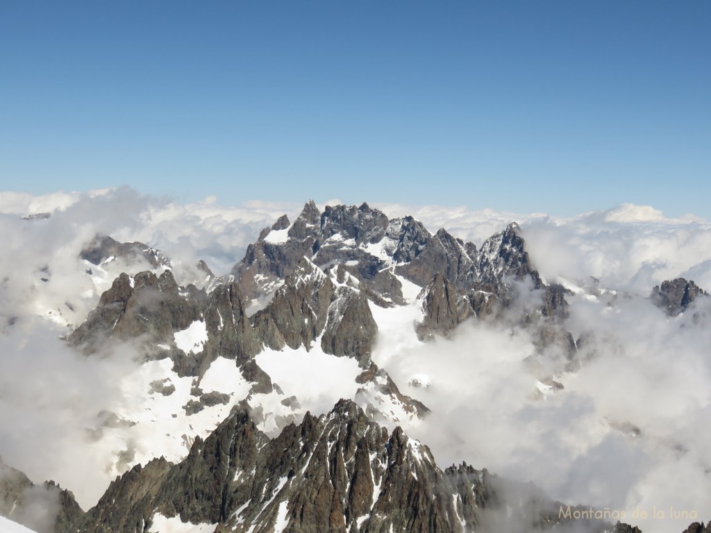 La Meije desde la cima de la Dôme de Niege