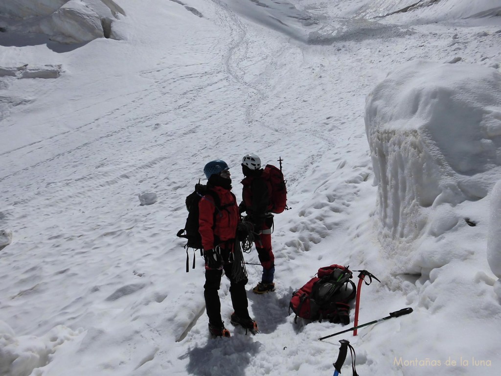 Luis y Joaquín en la base de la subida