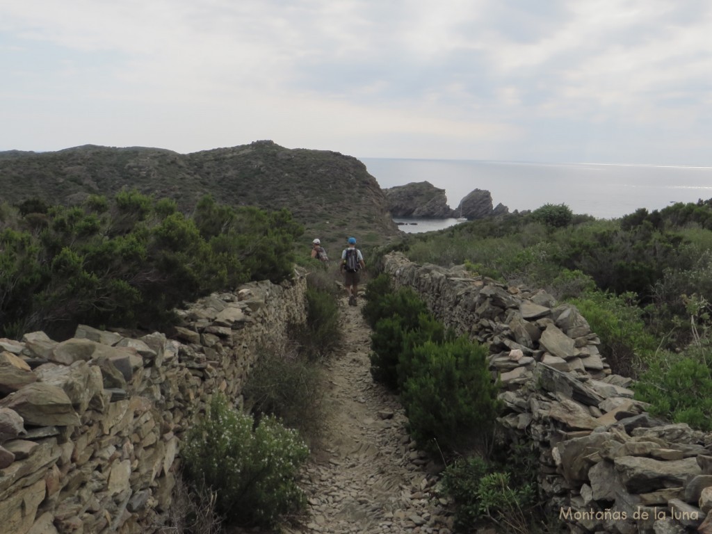 Camí Vell al Cap de Creus, al fondo Ses Ielles