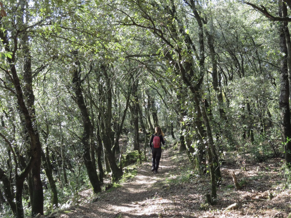 Anna bajando a Santa María de Finestres