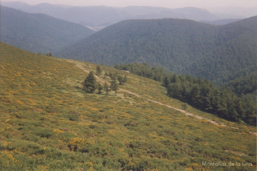 Valle del Txangoa, la Sierra de Abodi detrás