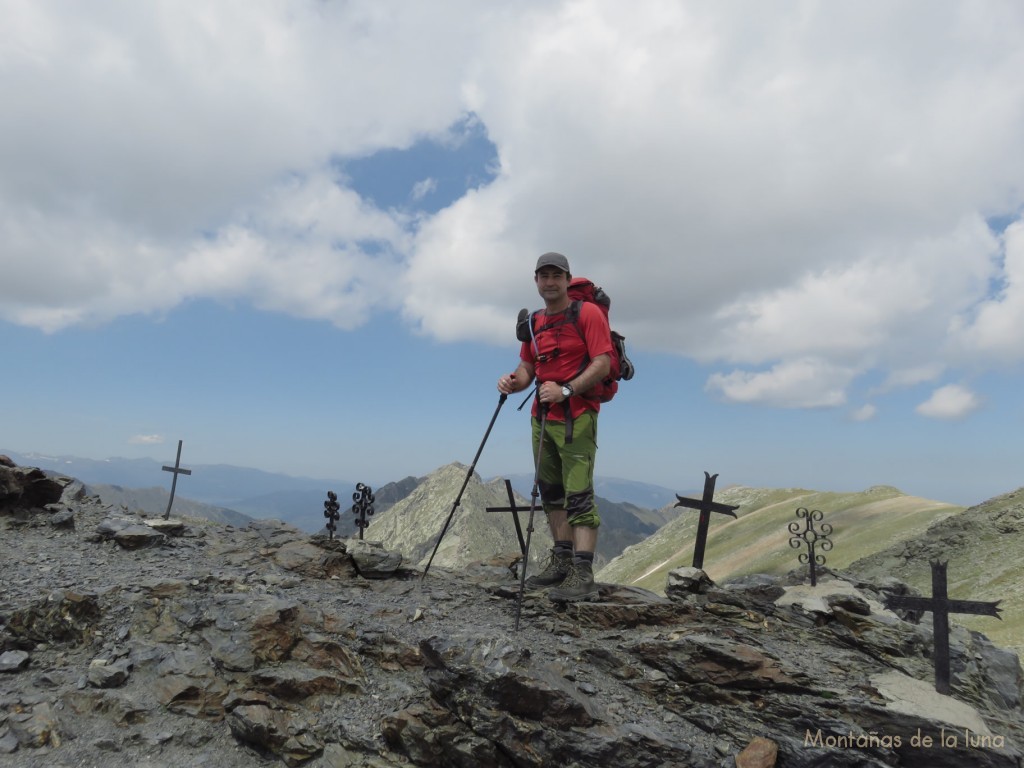 Joaquín en el Coll de Noucreus, 2.795 mts.