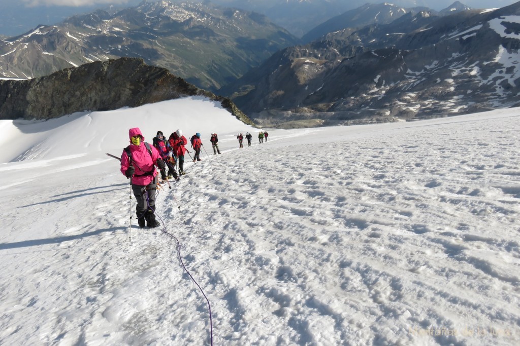 Delante Leti subiendo al Bishorn