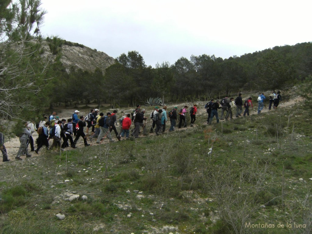 Camino que sale de La Pilarica hacia el Cabezo Redondo