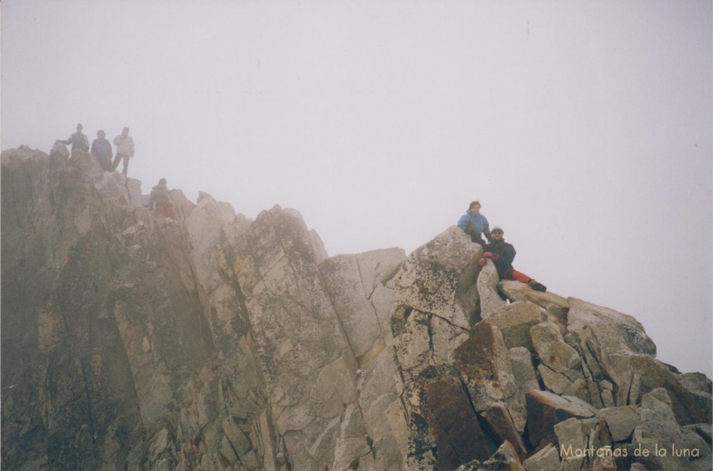 Paso de Mahoma ya en la cima del Aneto