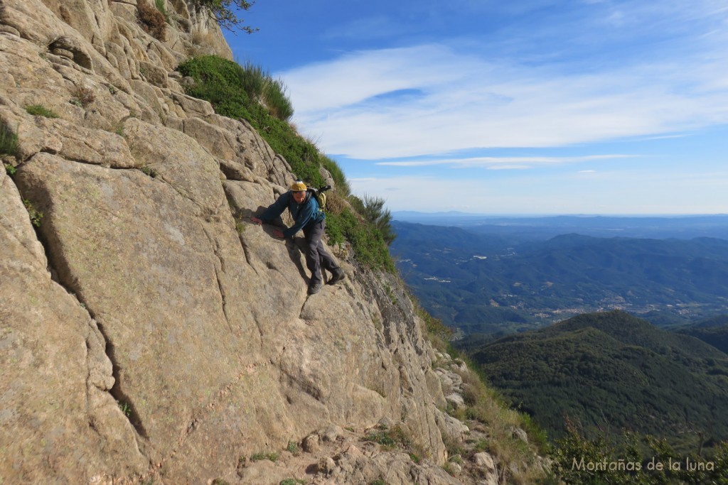 Pau en otro paso de escalada