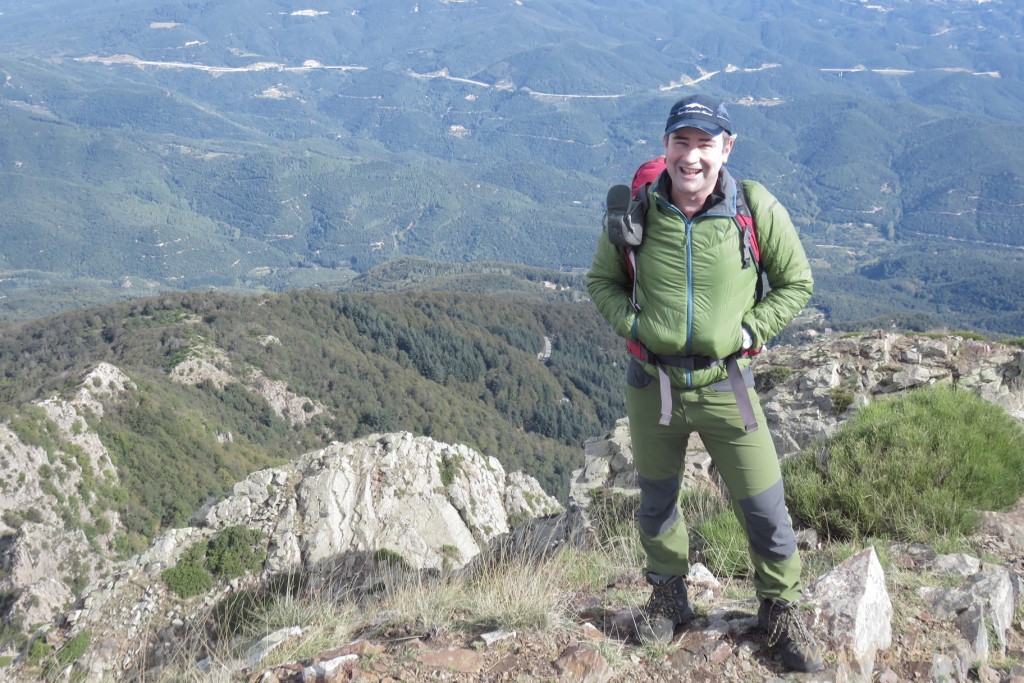 Joaquín en la cima de Les Agudes, 1.706 mts.