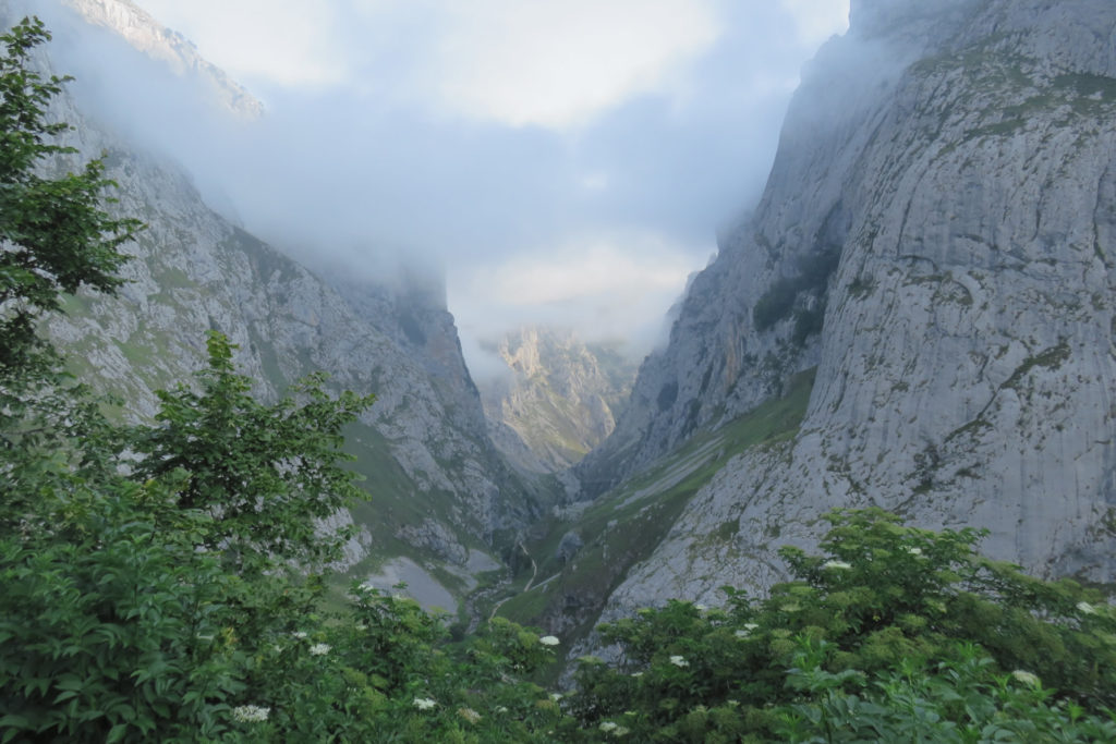 Valle de subida a Bulnes desde Puente Poncebos