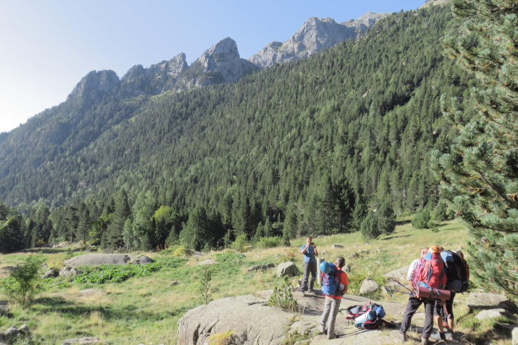  Desvio por e fondo del valle hacia la Cabaña de LLardaneta