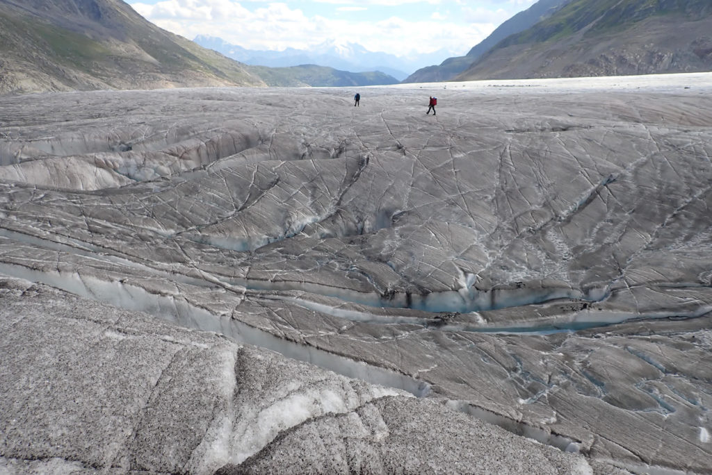 Bajando por el Glaciar Aletsch